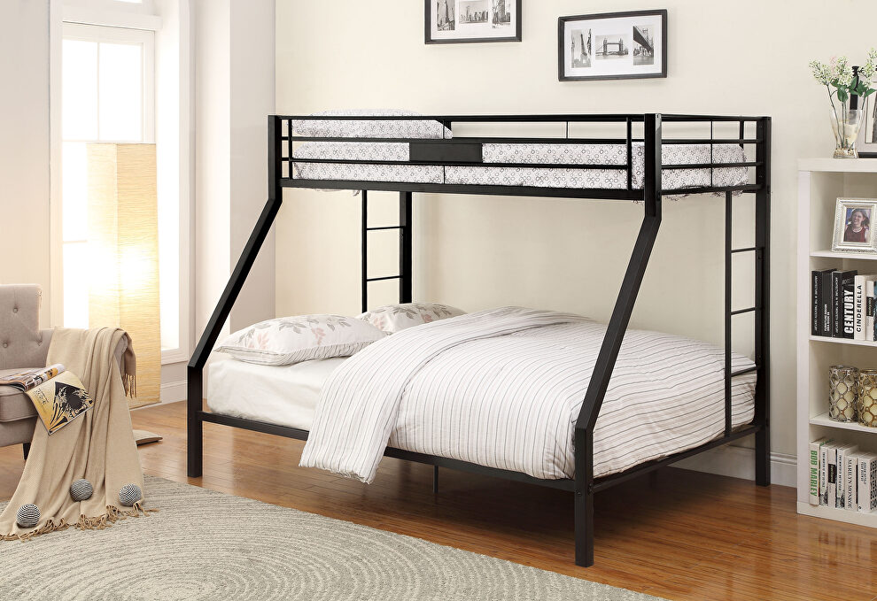 Sandy black twin xl/queen bunk bed by Acme
