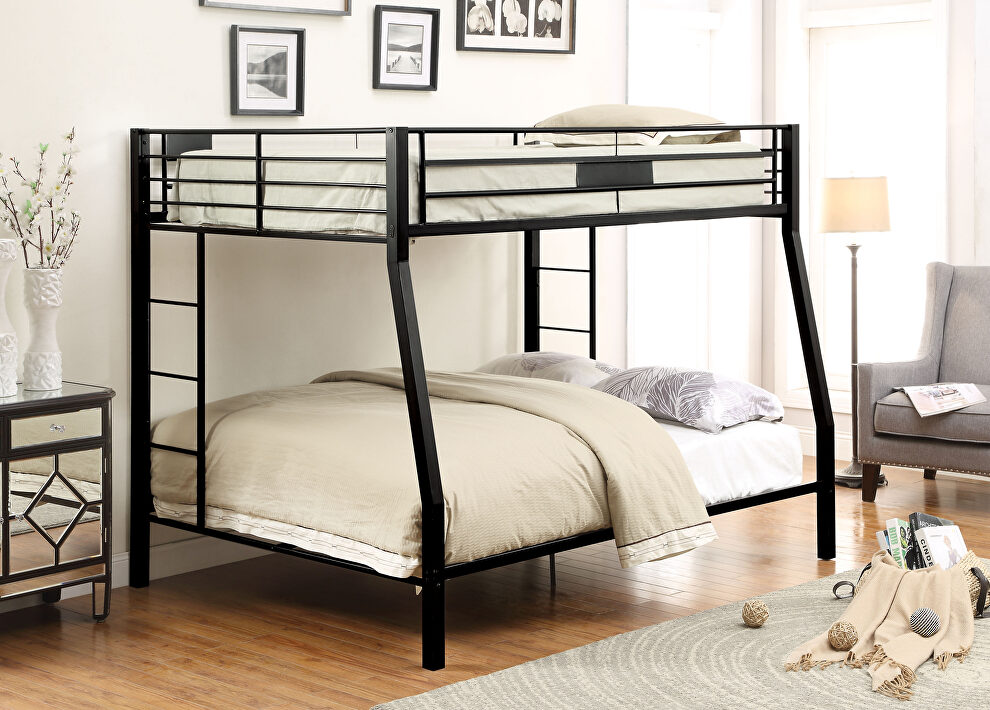 Sandy black full xl/queen bunk bed by Acme