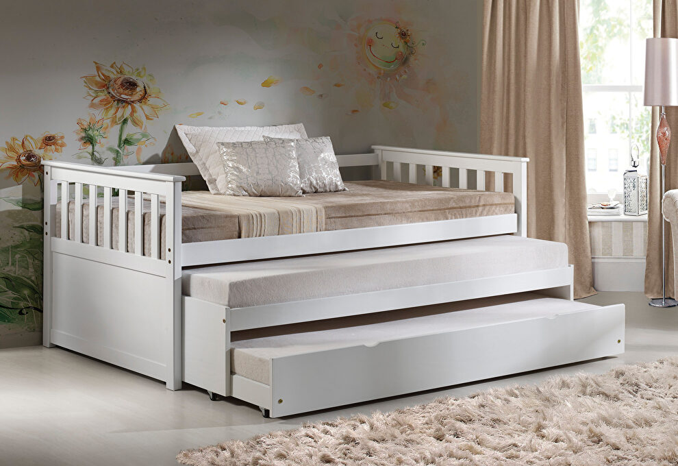 White daybed & pull-out bed by Acme
