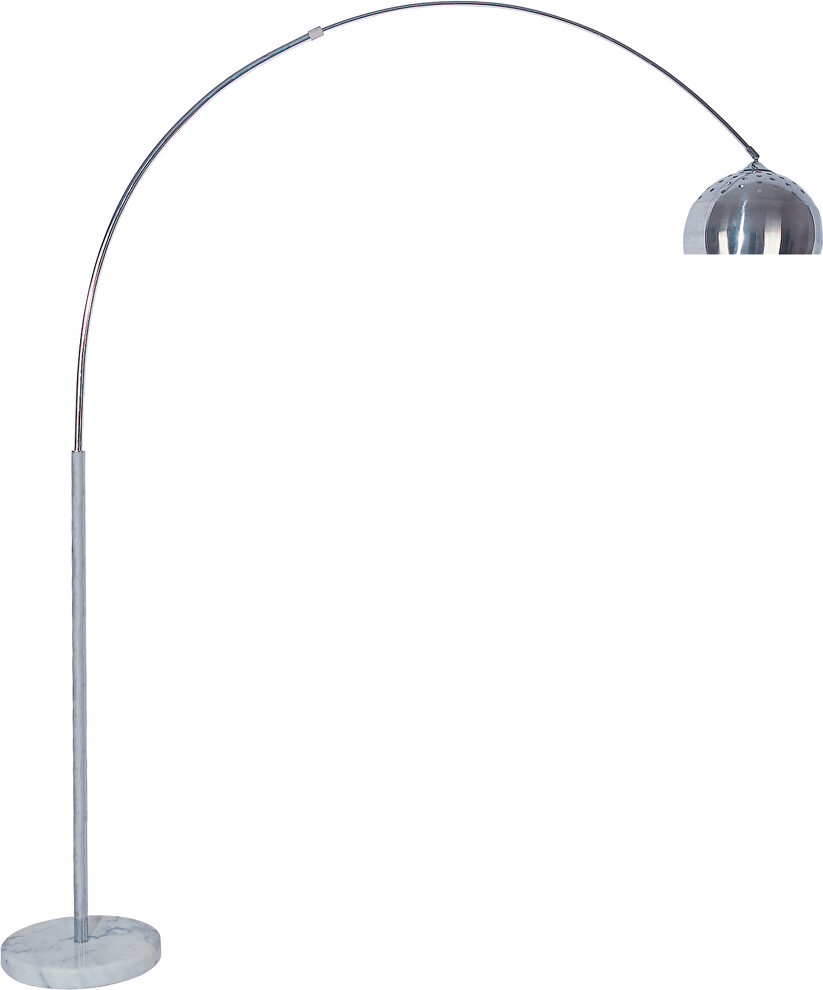 Brushed silver arched floor lamp by Acme