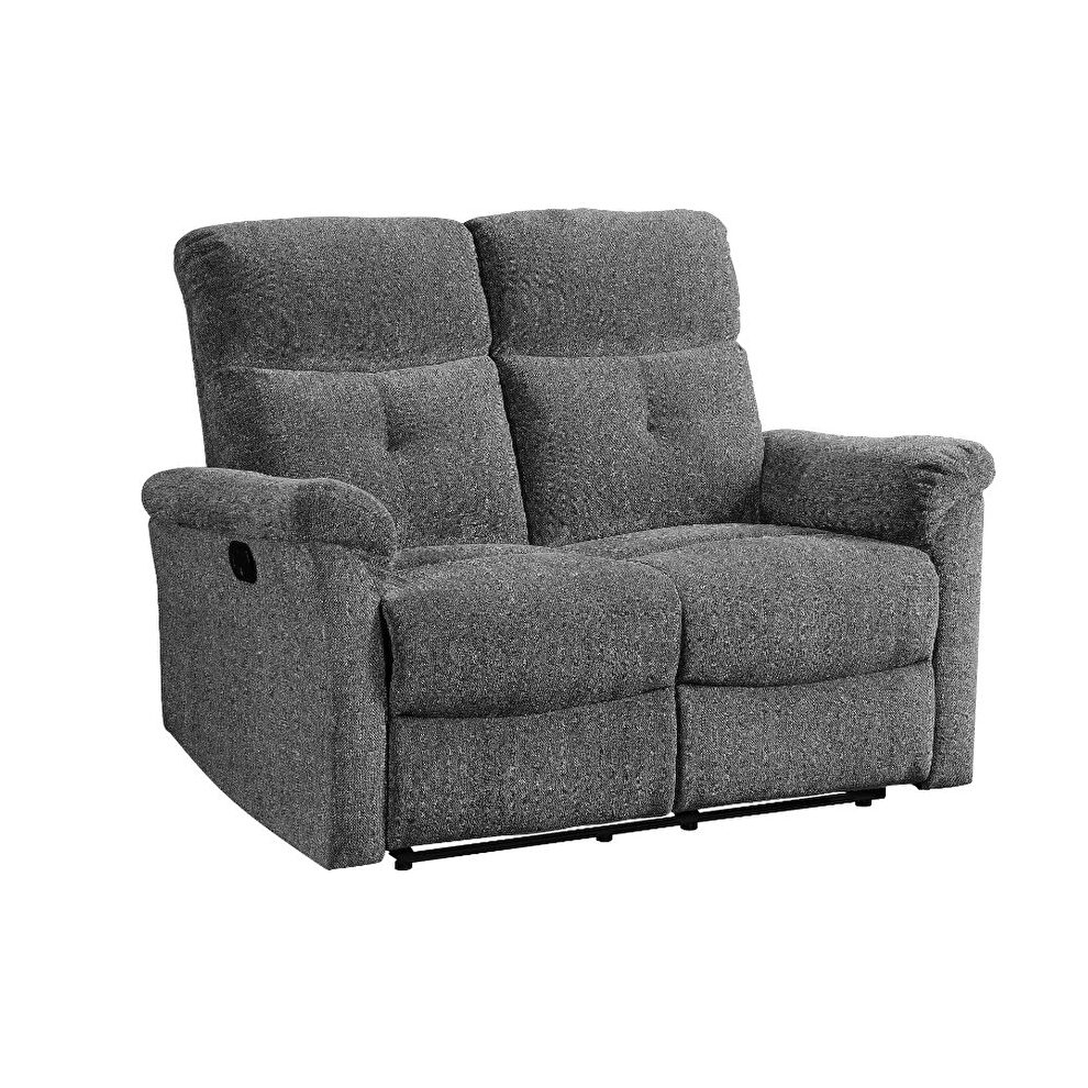 Gray chenille motion loveseat by Acme