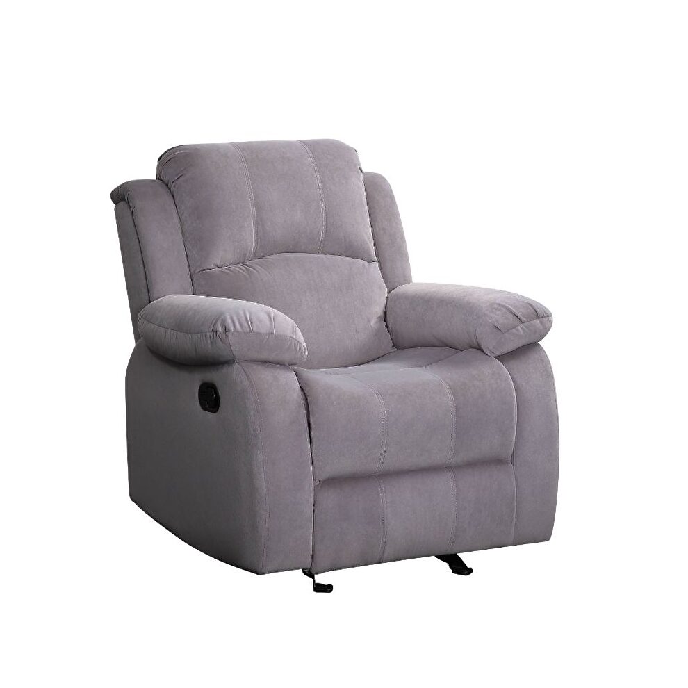 Motion velvet chair in gray by Acme