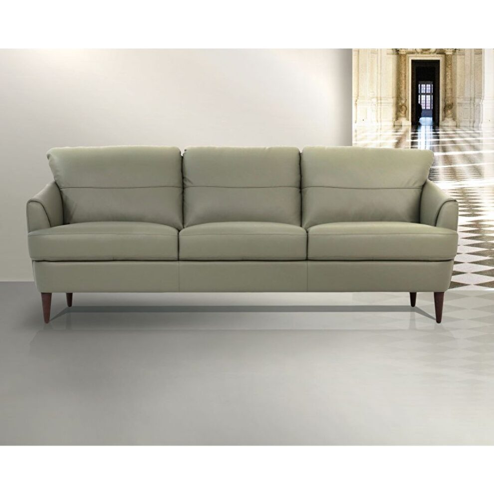 Moss green full leather premium sofa by Acme