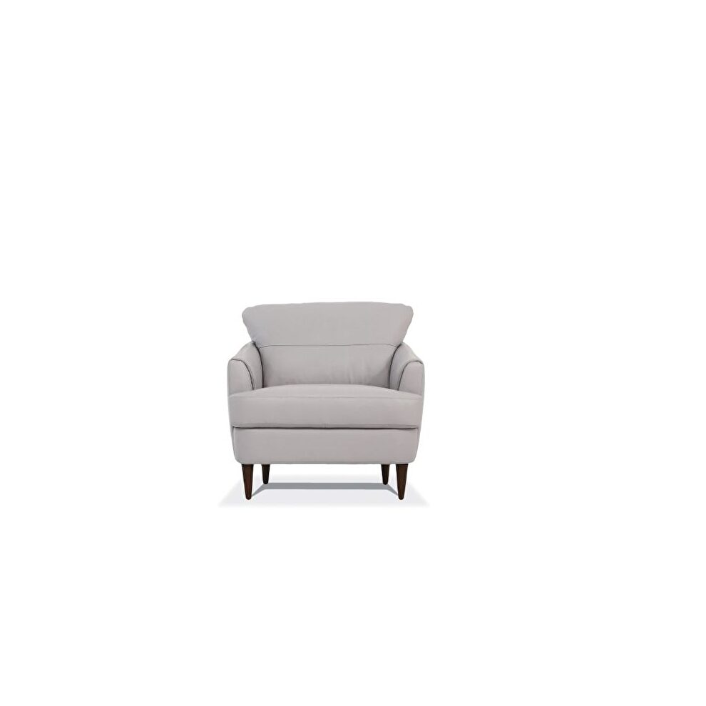 Pearl gray leather chair by Acme