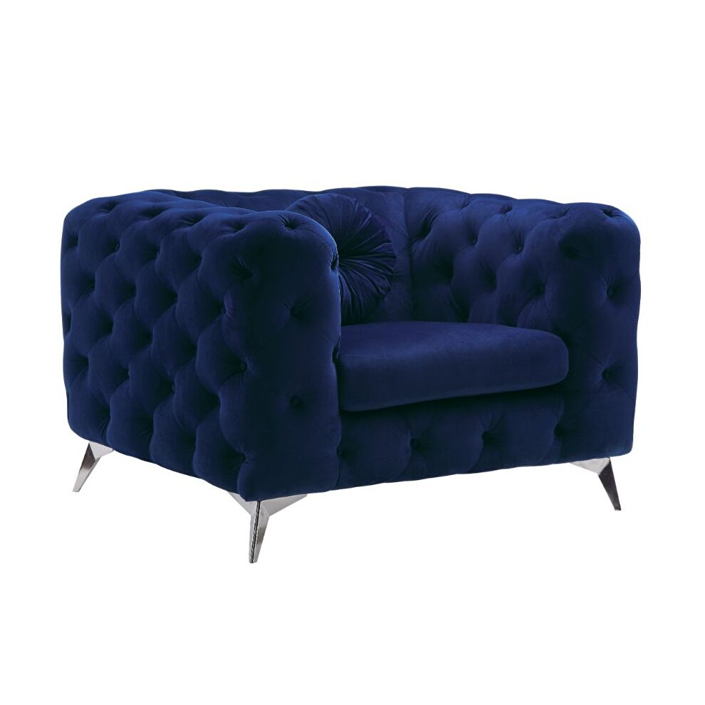 Blue fabric chair by Acme