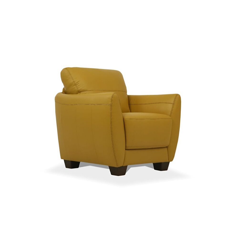 Mustard leather chair by Acme