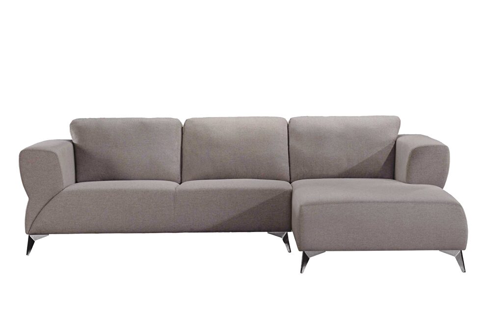 Sand fabric sectional sofa by Acme