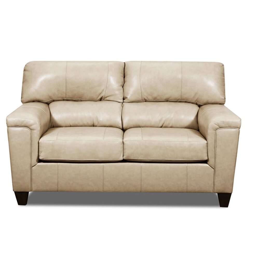 Tan top grain leather match loveseat by Acme