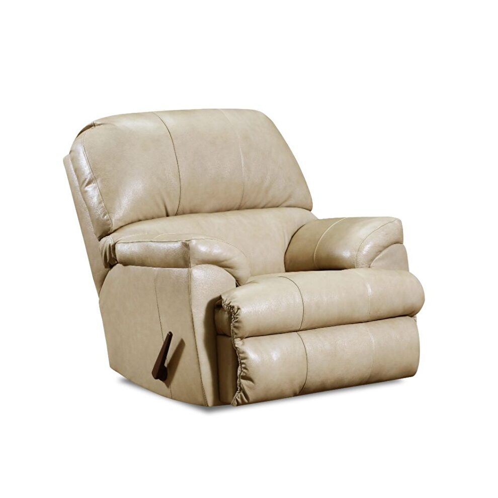 Tan top grain leather match recliner by Acme