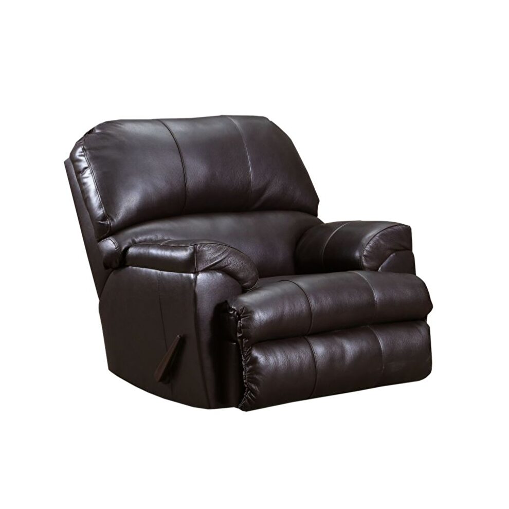 Espresso top grain leather match recliner by Acme