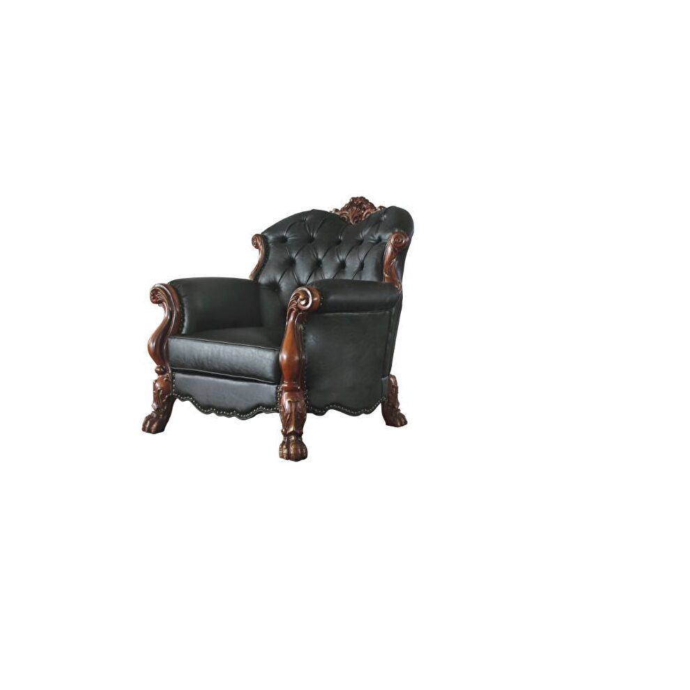 Cherry oak & pu chair by Acme