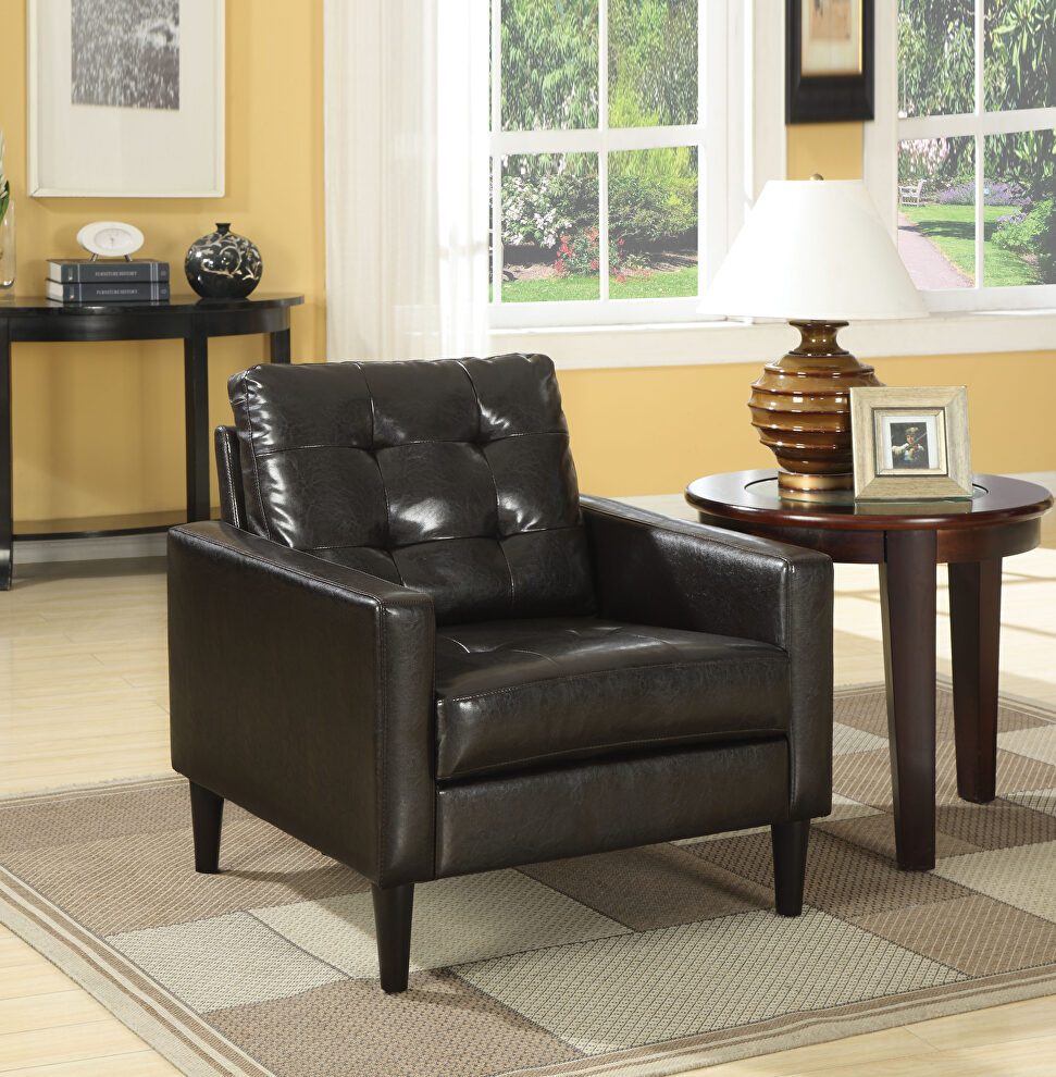 Espresso pu accent chair by Acme