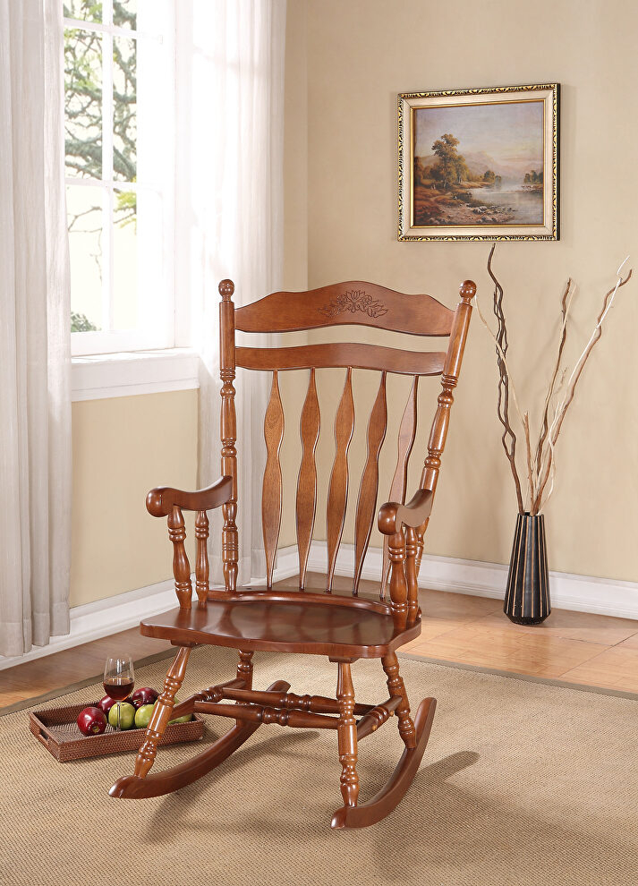 Dark walnut finish rocking chair by Acme