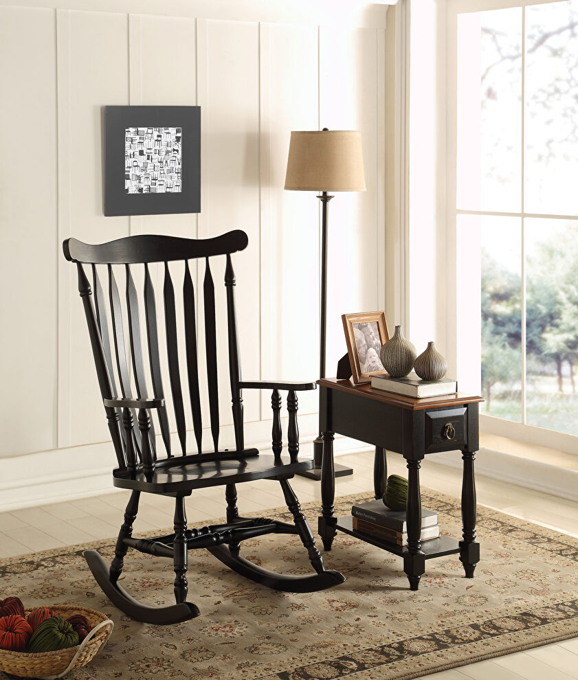 Black finish rocking chair by Acme