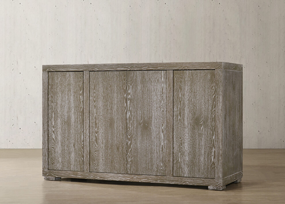 Reclaimed gray finish server by Acme