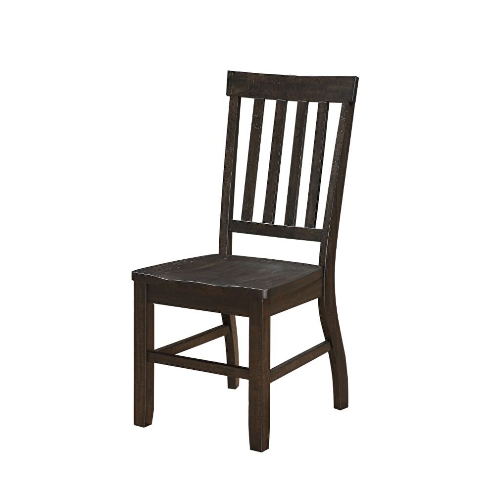 Rustic walnut finish side chair by Acme