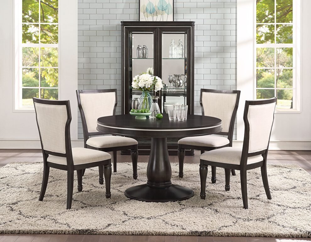 Espresso dining pedestal table by Acme
