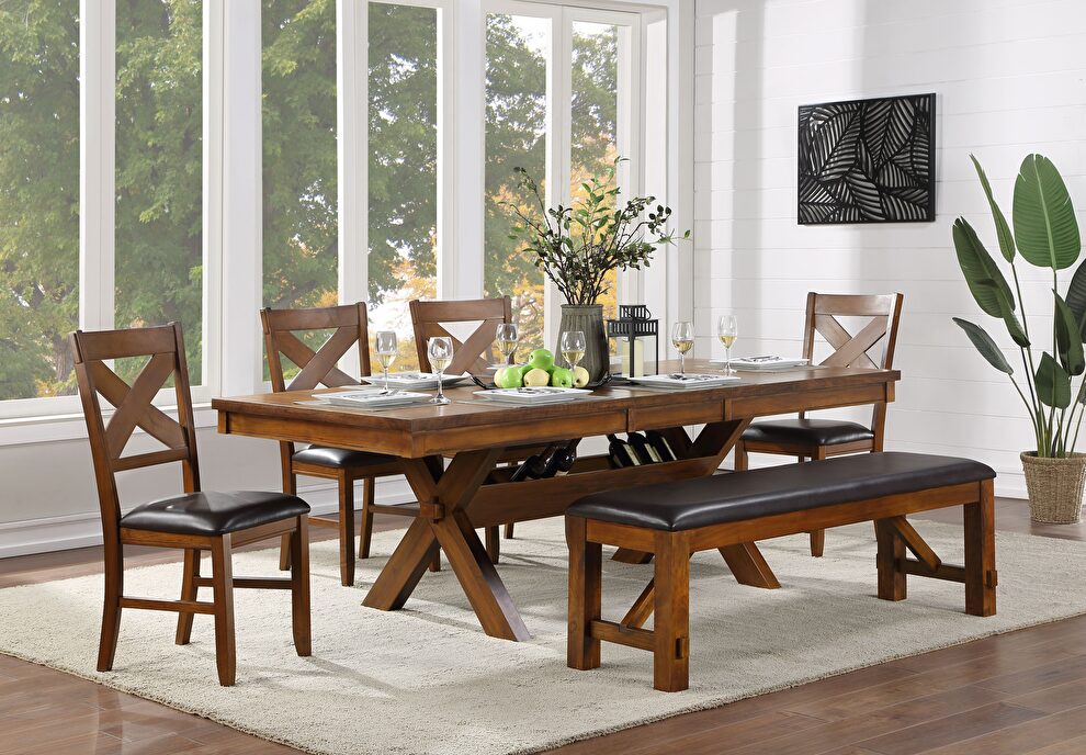 Walnut finish dining table by Acme