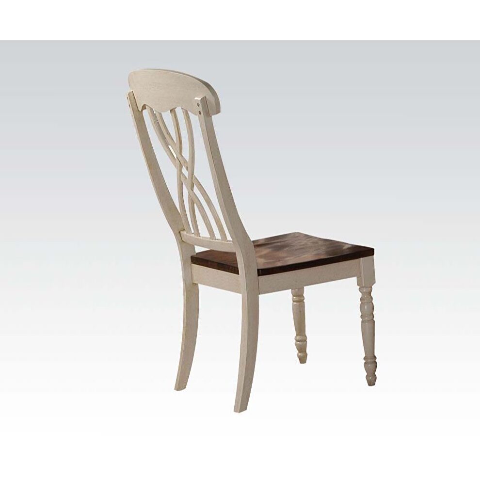Buttermilk & oak x backrest design dining chair by Acme