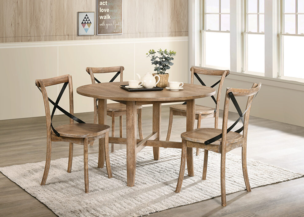 Rustic oak finish dining table by Acme