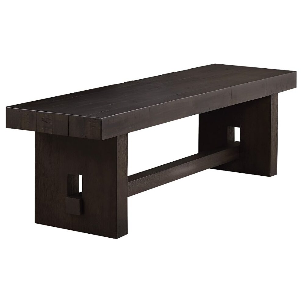 Distressed walnut finish bench by Acme