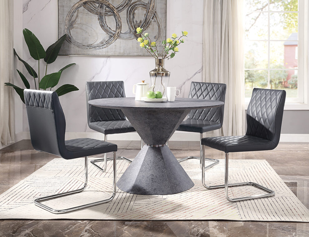 Faux concrete dining table by Acme