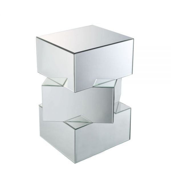 Mirrored end table by Acme