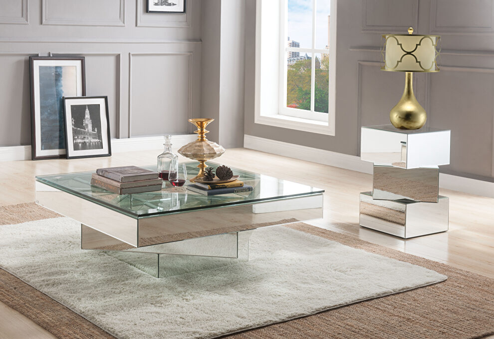 Mirrored coffee table by Acme