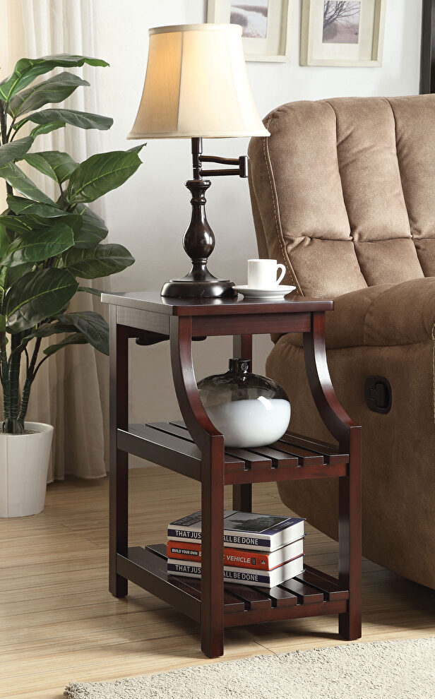Espresso finish side table by Acme