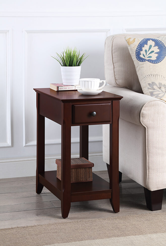Espresso finish wooden accent table by Acme