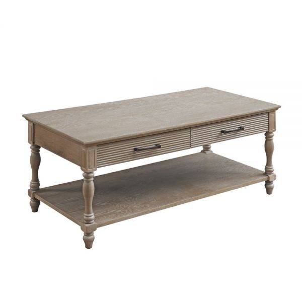 Antique white coffee table by Acme