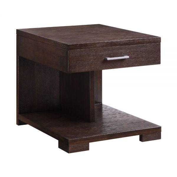 Walnut end table by Acme