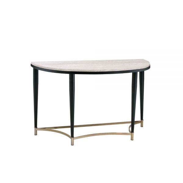 White washed & black sofa table by Acme