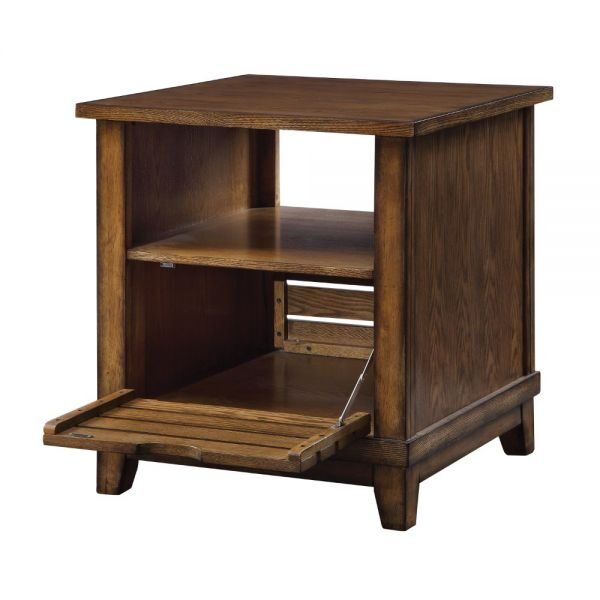 Oak finish end table by Acme