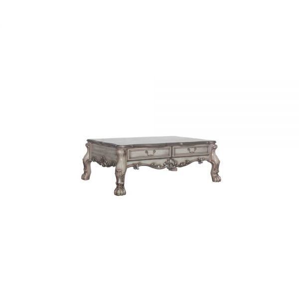 Vintage bone white coffee table in classic style by Acme