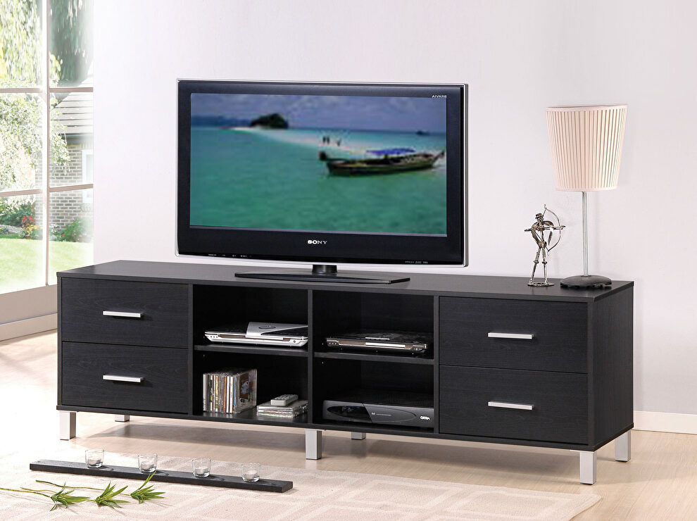 Black finish tv stand by Acme