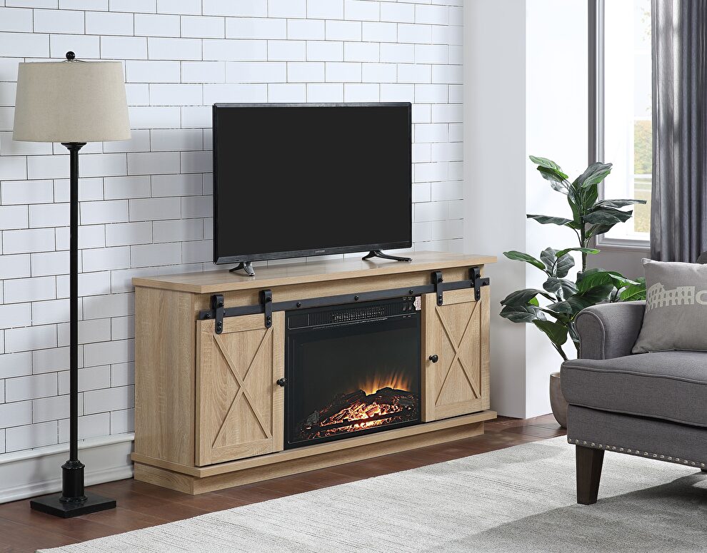 Natural finish tv stand by Acme
