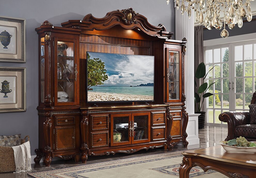 Cherry oak finish entertainment center by Acme