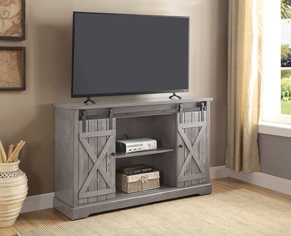 Gray oak finish tv stand, gray oak by Acme