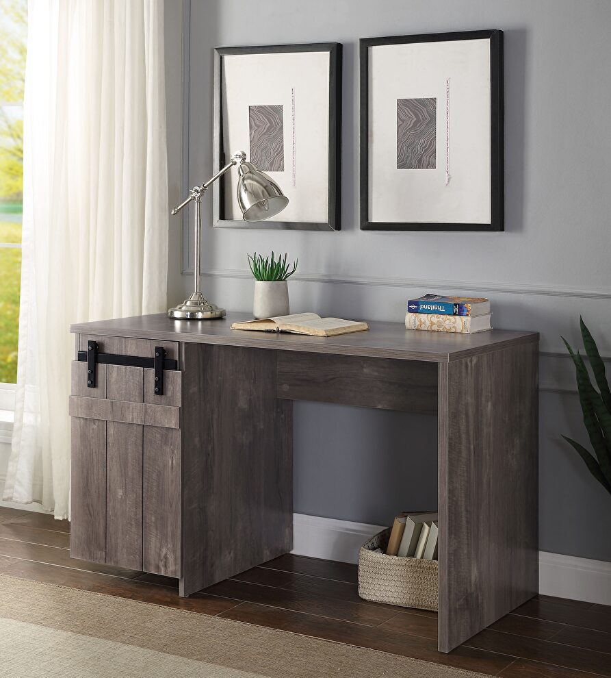 Gray washed finish desk by Acme