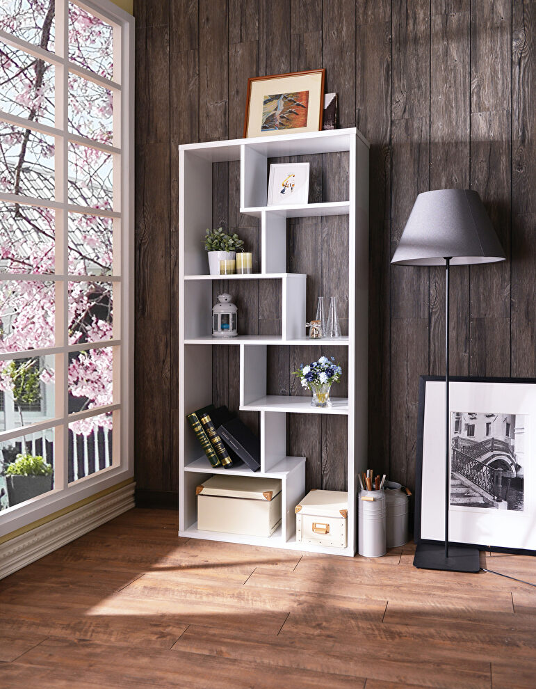 White finish bookcase by Acme
