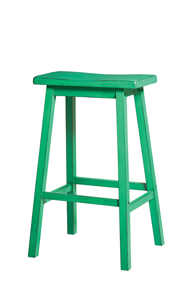 Antique green finish bar stool by Acme