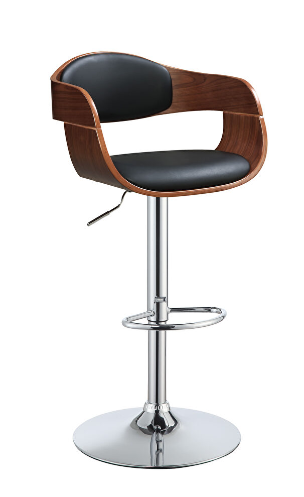 Walnut adjustable bar stool by Acme