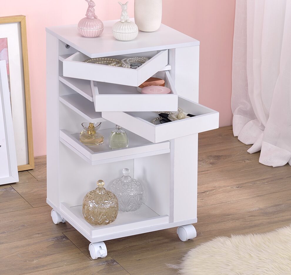 White finish cabinet with storage by Acme