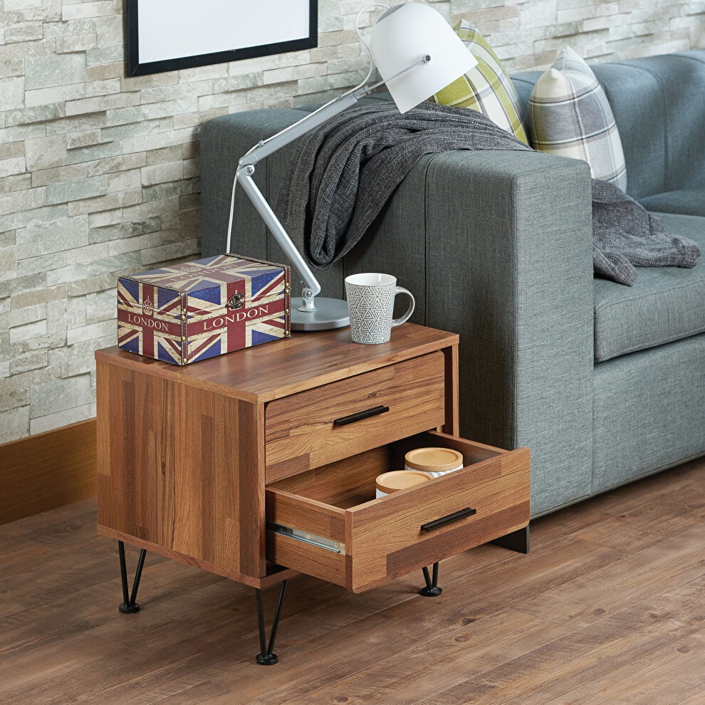 Walnut accent table by Acme