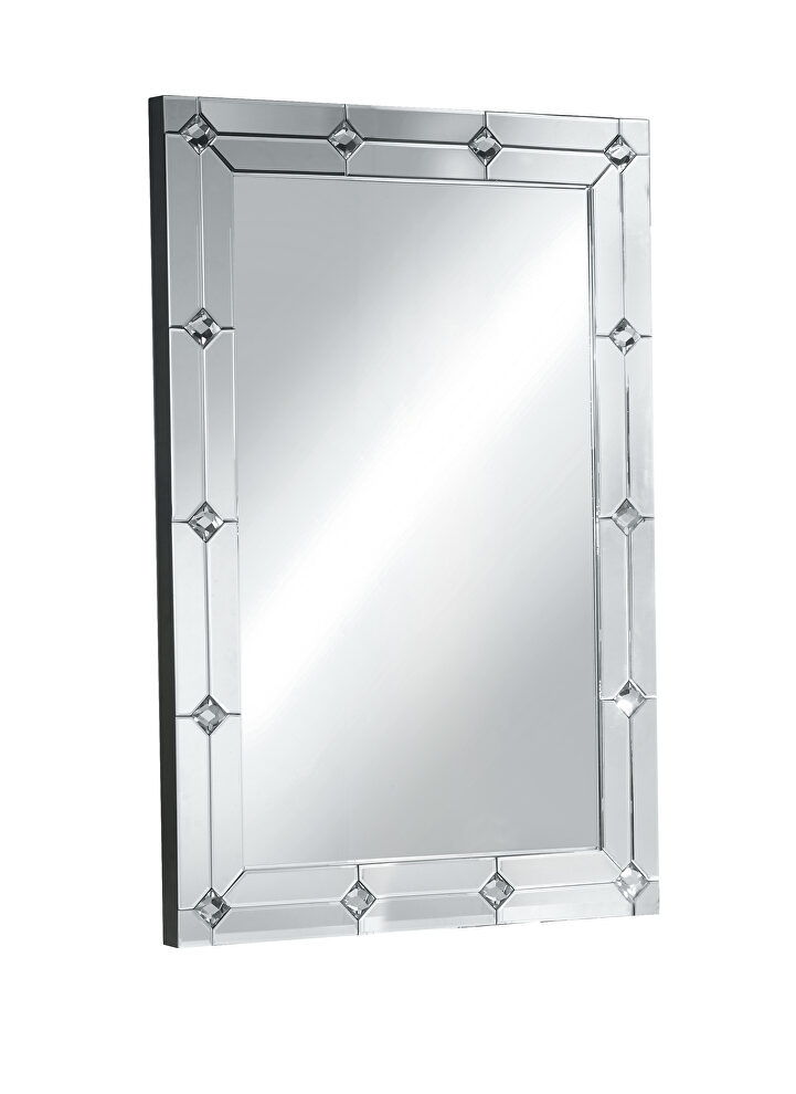 Diamond pattern accent wall mirror by Acme