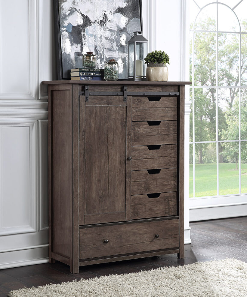 Oak finish armoire by Acme