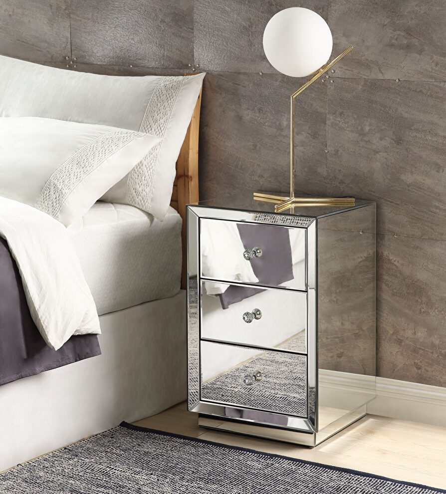 Mirrored accent table by Acme