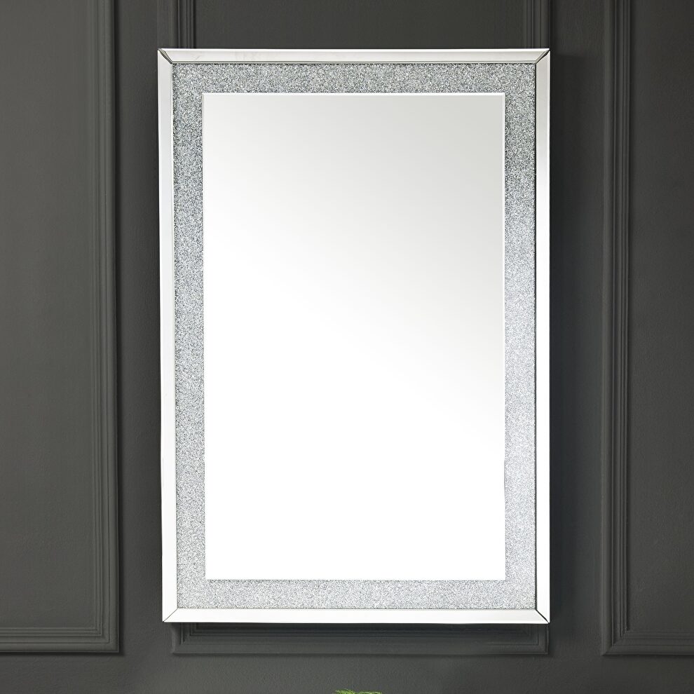 Faux diamonds wall mirror by Acme