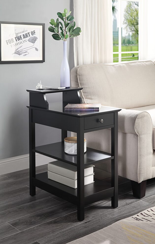 Black side table by Acme